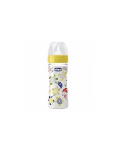 Chicco Biberón Well Silicona Amarillo +2 meses 250ml     