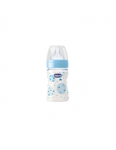 Chicco Biberón Well Silicona Azul 0 meses 150ml      