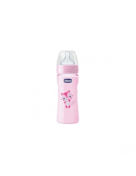 Chicco Biberón Well Silicona Rosa +2 meses 250ml     