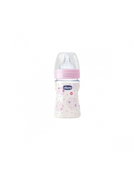 Chicco Biberón Well Silicona Rosa 0 meses 150ml      