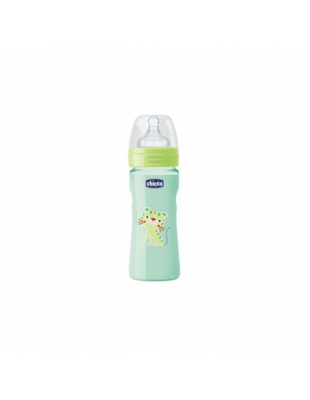 Chicco Biberón Well Silicona Verde 4 meses 330ml     