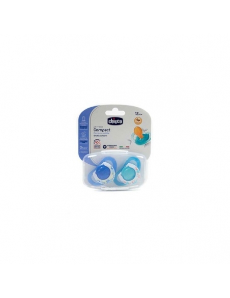 Chicco Chupo Physio Caucho Azul +12 meses  2uds   