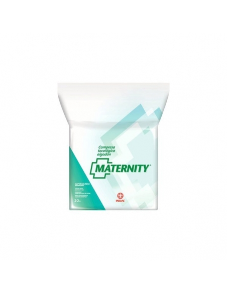 Indasec Compresa Tocologica Algodón Maternity 20uds