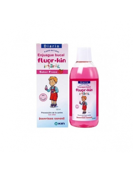 Kin Fluor Infantil Colutorio Diario Fresa 500ml        