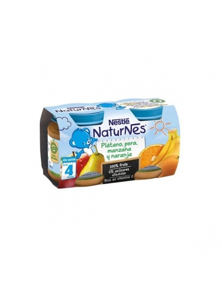 Naturnes Pera Plátano Naranja Manzana 2x130gr