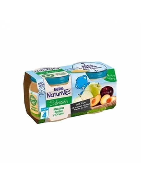 Nestle Naturnes Selección Manzana Golden Ciruela 2x200gr