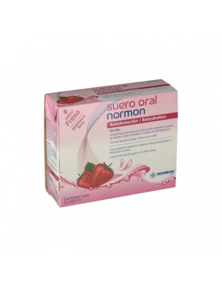Normon Suero Oral Fresa Brik 2x250ml       