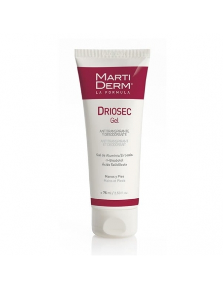 Martiderm Driosec Gel Desodorante Antitranspirante Manos y Pies 75 ml