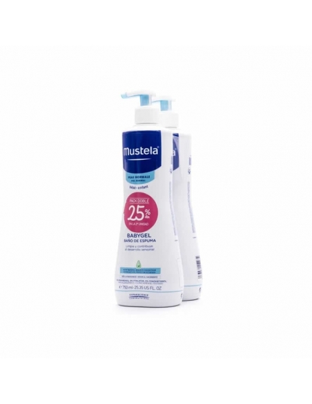 Mustela Babygel Baño De Espuma 2x750ml