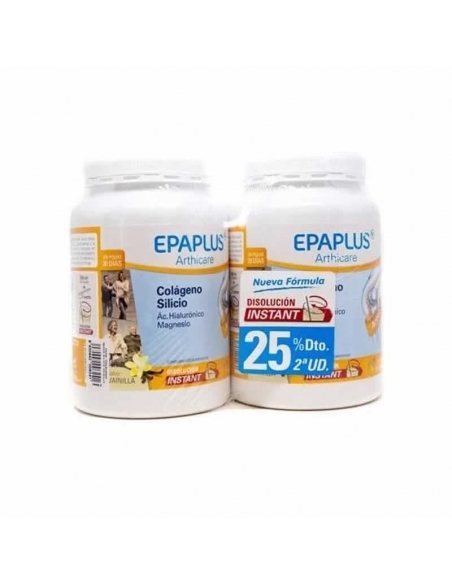 Epaplus Arthicare Colágeno + Calcio + Silicio + Hialurónico Sabor Vainilla Pack 2x334gr