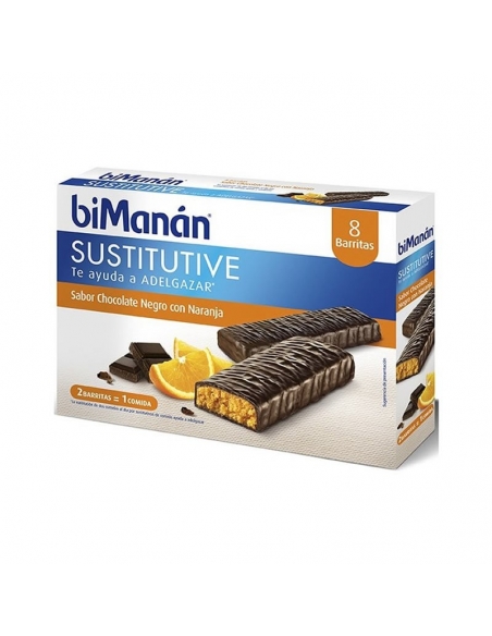 Bimanan Chocolate Naranja 8 Barritas         