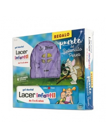 Lacer Infantil Fresa 75ml + Puerta Ratón Pérez
