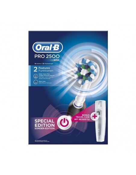 Oral B Cepillo Pro 2 2500 Cross Action Negro + Estuche Viaje