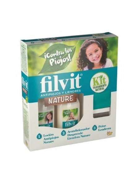 Filvit Kit Tratamiento Natural Antipiojos y Liendres