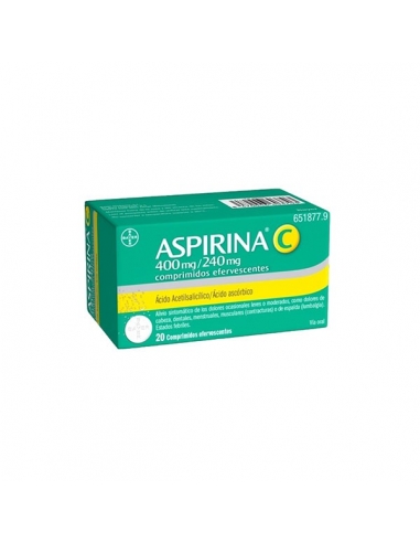 Aspirina C 400/240mg Comprimidos Efervescentes 20 uds                     