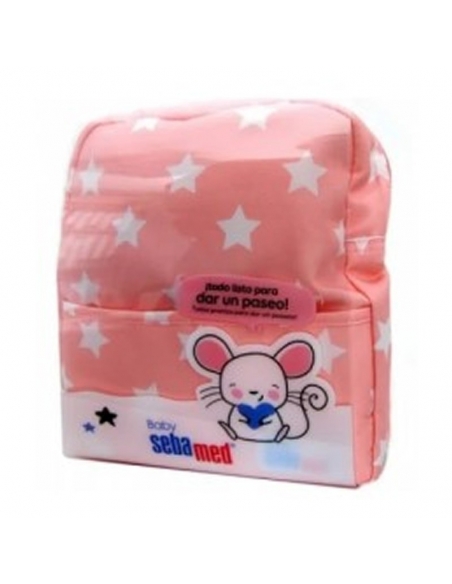 Sebamed Mochila Rosa + Productos Cuidado Bebé