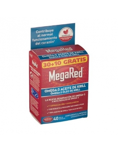 Megared 500 Omega 3 Aceite De Krill 30+10 Capsulas