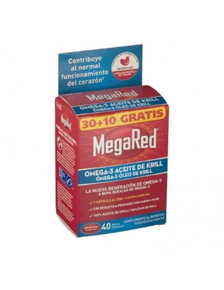 Megared 500 Omega 3 Aceite De Krill 30+10 Capsulas