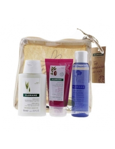 Klorane Champú Leche de Avena 100ml + Gel de Ducha 75ml + Agua desmaquillante 100ml
