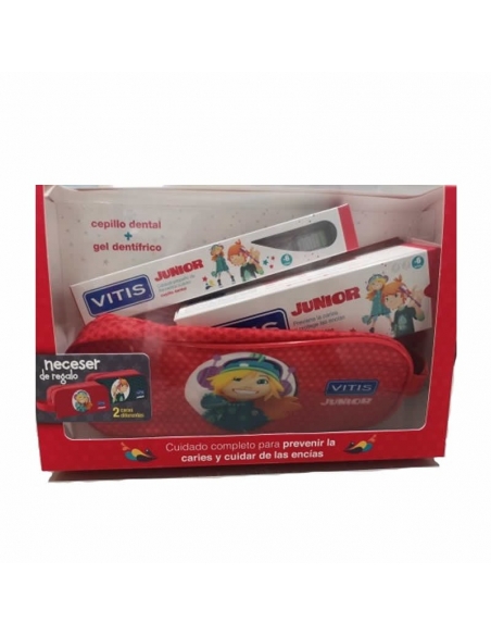 Vitis Pack Junior Cepillo + Gel 75ml + Neceser Regalo