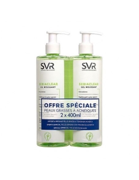 SVR Sebiaclear Gel Moussant 2x400ml