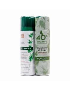 Klorane Champú Seco Al Extracto De Ortiga Castaño Moreno 2x150ml