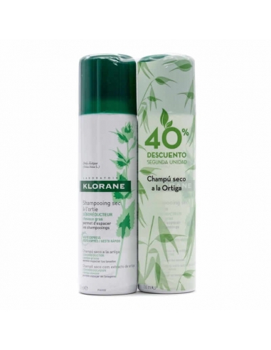 Klorane Champú Seco Al Extracto De Ortiga 2x150ml