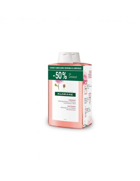 Klorane Champú de Peonía 400ml Duplo 2ºunidad -50%