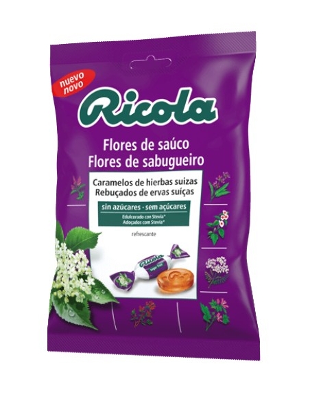 Ricola Bolsa Flores de Saúco sin azúcar 70gr