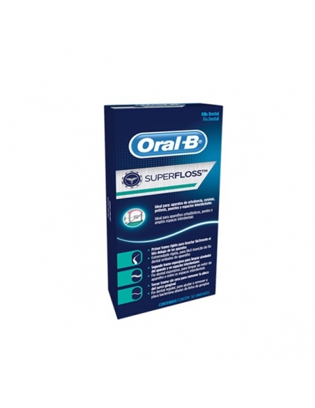 Oral B Seda Dental Super Floss Sin Cera 50M     