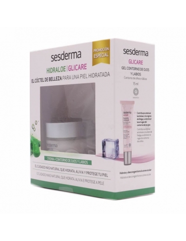 Sesderma Hidraloe Crema 50ml + Glicare Contorno Ojos y Labios 15ml