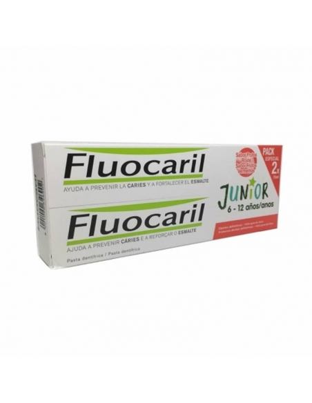 Fluocaril Junior Gel Frutos Rojos 2x75ml