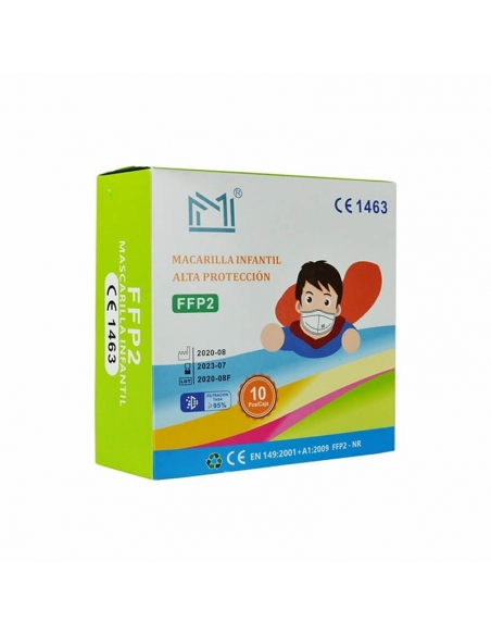Mascarilla FFP2 Infantil Alta Protección 10 Uds