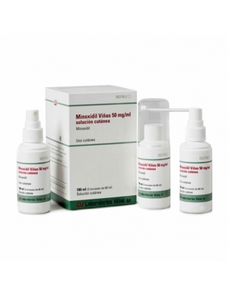 Minoxidil Viñas 5 % Solución 3x60ml