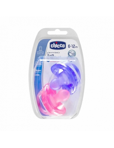 Chicco Physio Soft Chupete Silicona 6-12M Niña 2uds