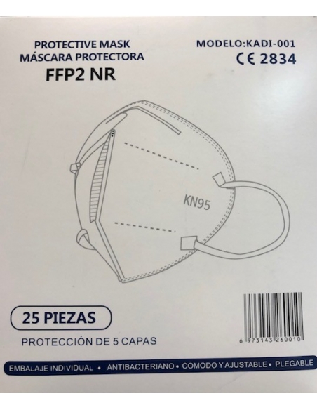 Mascarilla Autofiltrante FFP2  NR - 25 Unidades