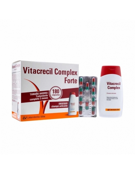 Vitacrecil Complex Forte 180 Cápsulas + Champu Anticaida 200ml