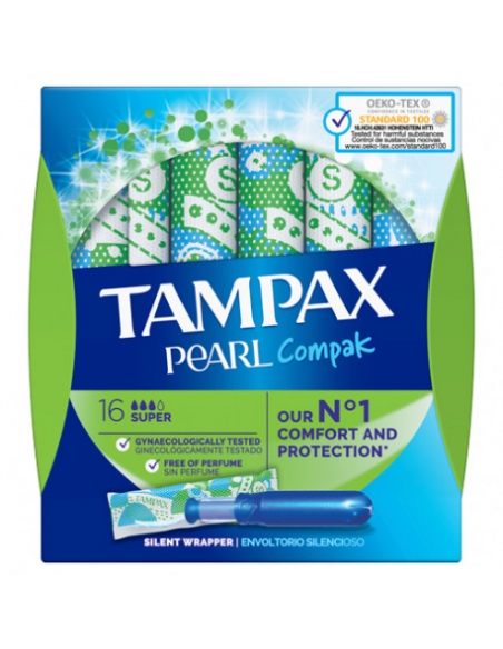 Caja de Tampones Tampax Compak Pearl Super Absorción