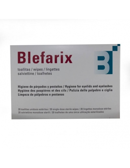 Blefarix 20 Toallitas para limpiar Párpados y Pestañas