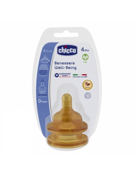 Chicco Tetina Fisiológica 3 Orificios Flujo Rápido 2uds
