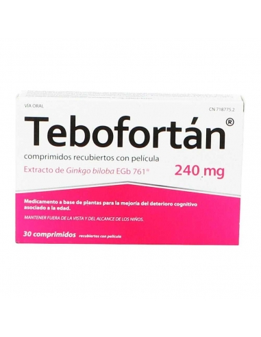 Tebofortán 240 mg 30 comprimidos para el deterioro cognitivo