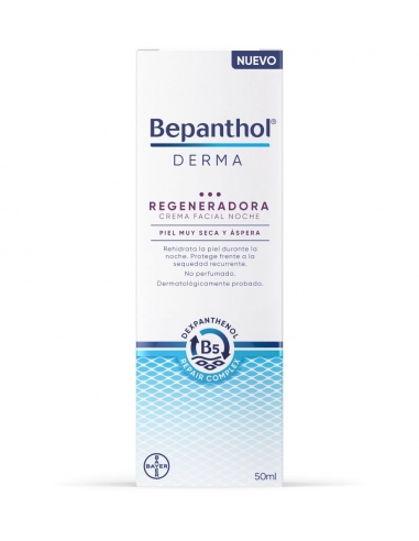 Bepanthol Derma Regeneradora Crema Facial Noche 1 Envase 50 ml