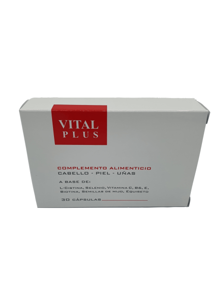 Vital plus 30 cápsulas para fortalecer el cabello, la piel y las uñas
