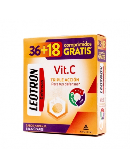 Leotron Vitamina C sabor naranja 36 comprimidos + 18 gratis