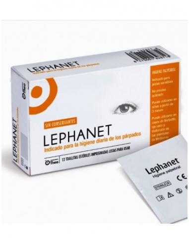 Lephanet Toallitas Estériles para la higiene de párpados, 30 + 12 toallitas  gratis