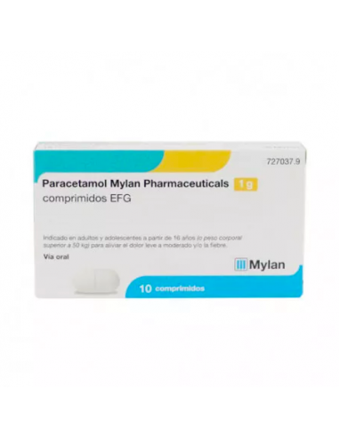 Paracetamol Mylan 1 gr 10 comprimidos