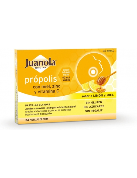 Juanola pastillas própoli, miel, zinc y vitamina C