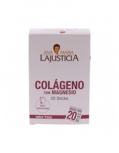Ana María Lajusticia Colágeno con magnesio 20 stick sabor fresa