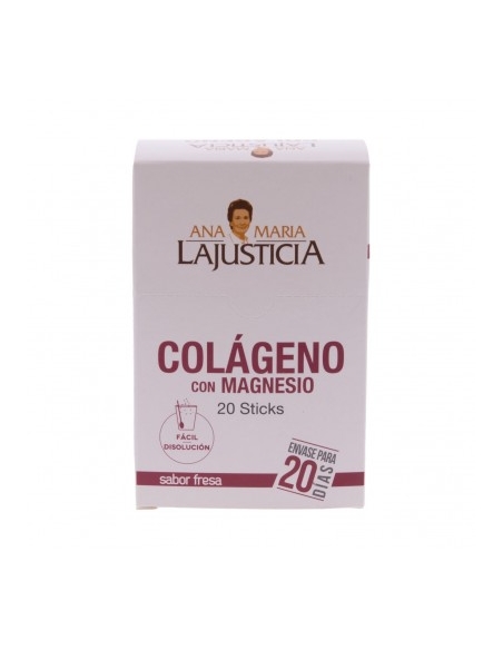 Ana María Lajusticia Colágeno con magnesio 20 stick sabor fresa