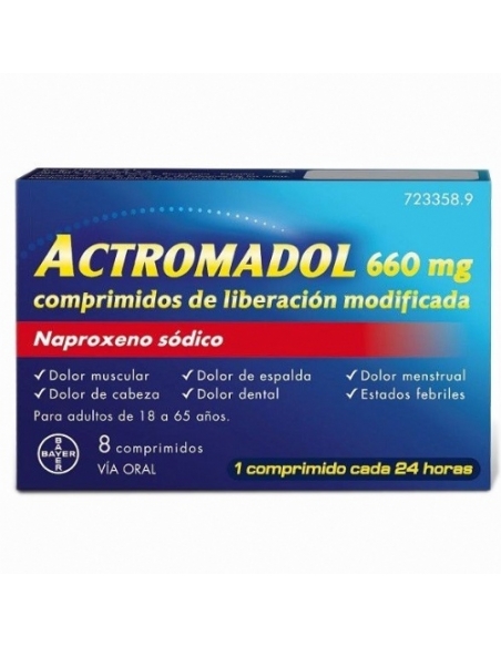 Actromadol 660 mg 8 comprimidos